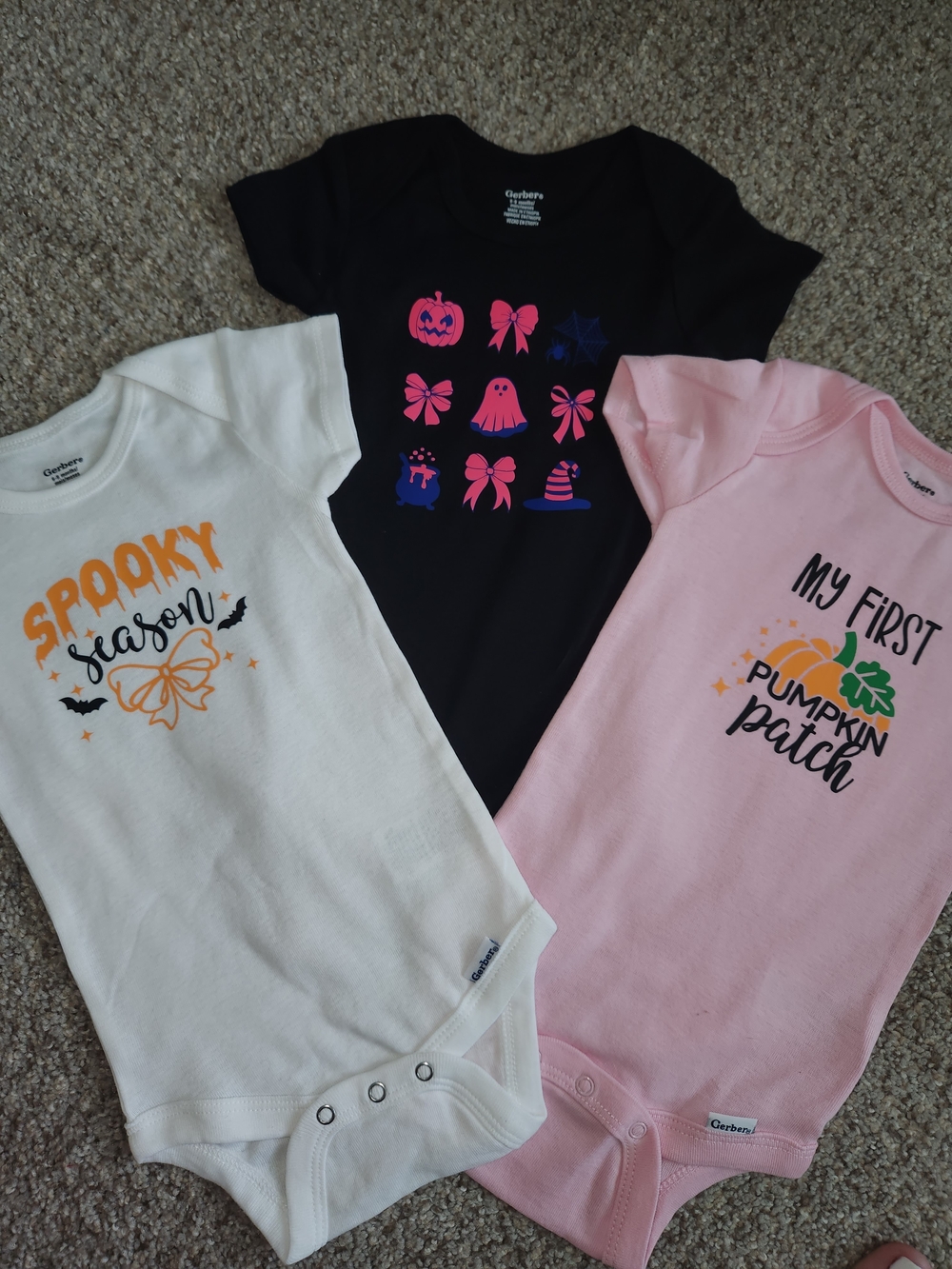 Girls Halloween My First Pumpkin Patch Spooky Season Bodysuits